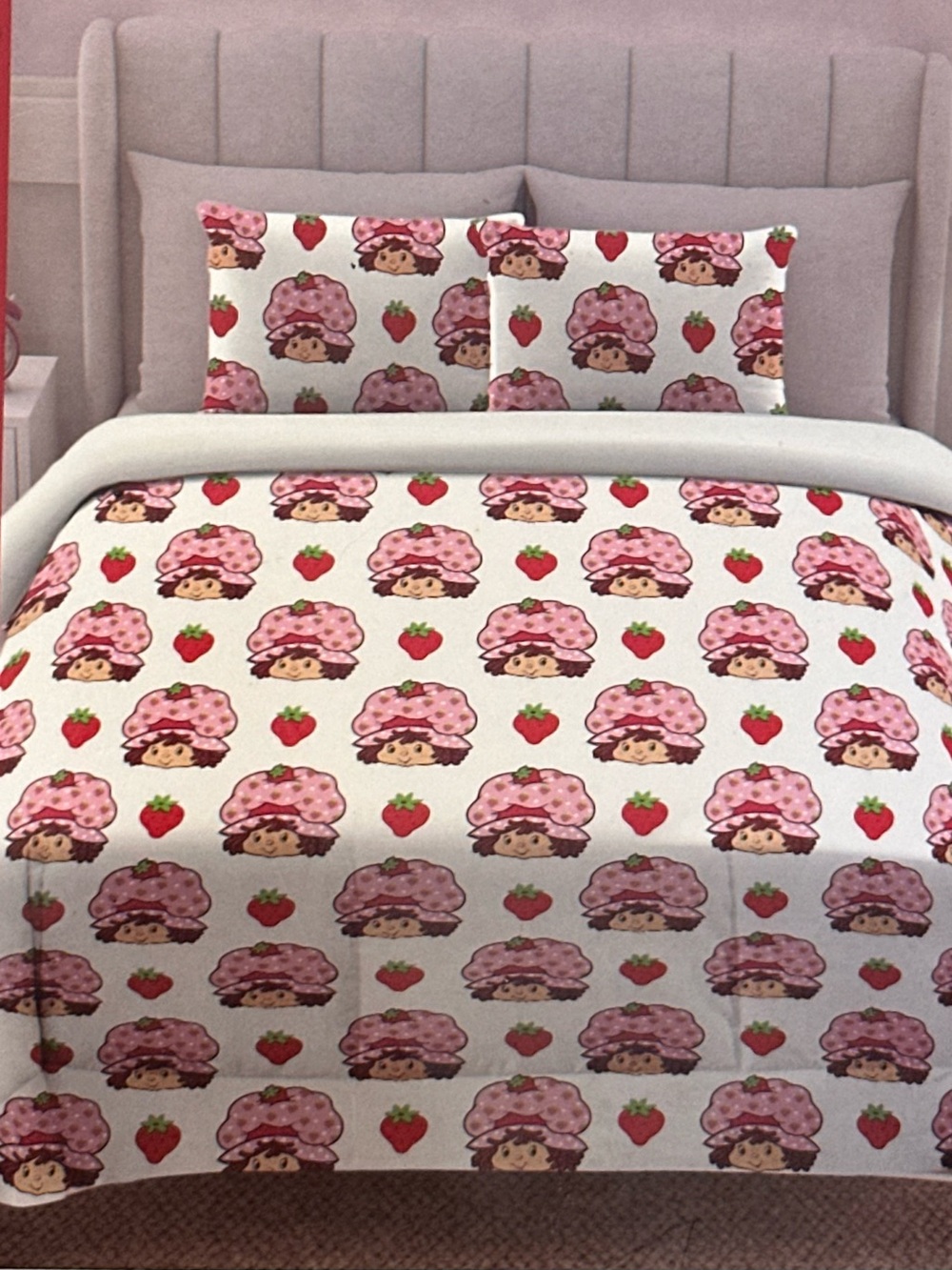 Pink Strawberry Character Comforter Set by